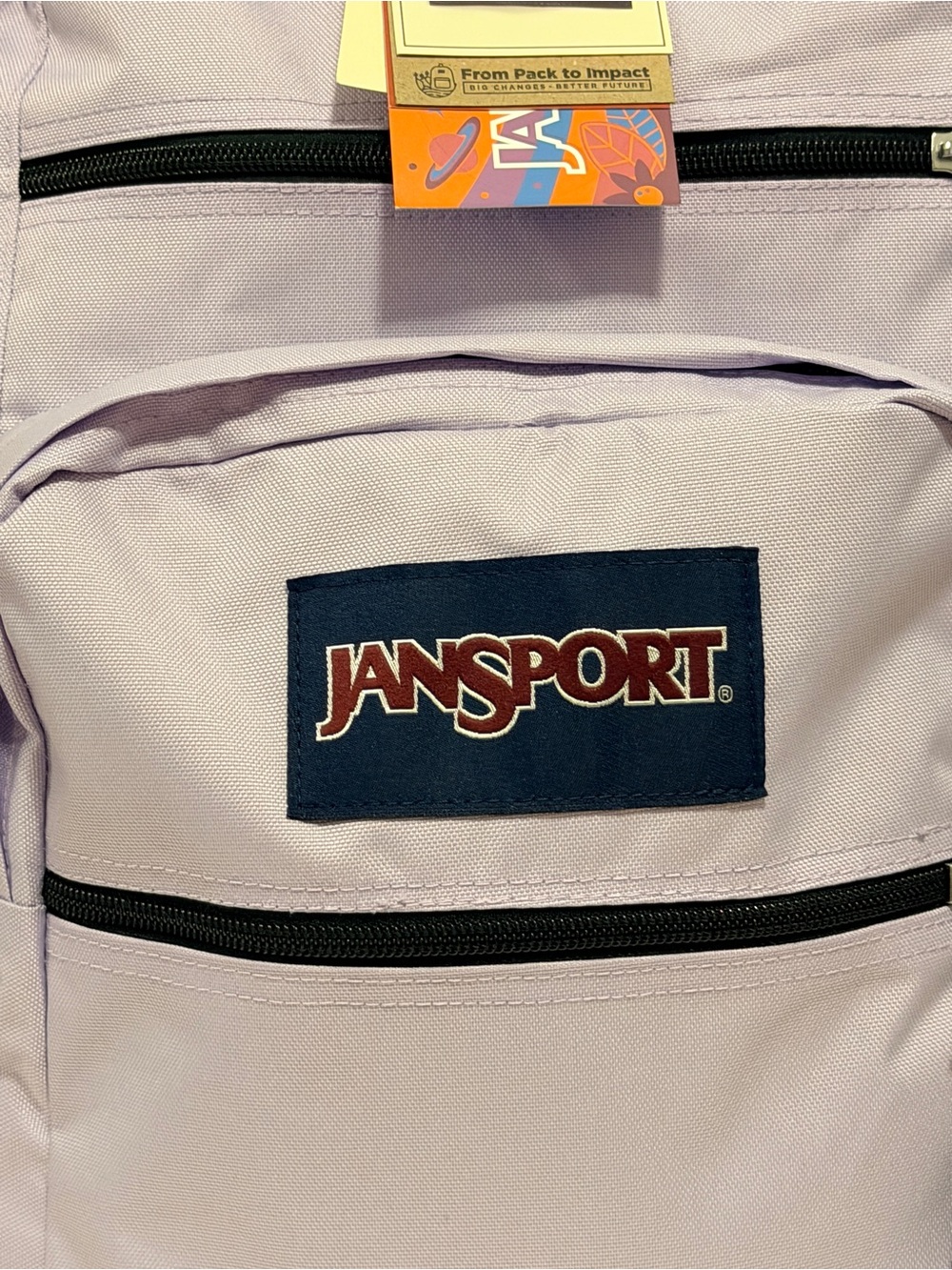 Jansport Lavender Backpack with Black Accents - Picture 2 of 16